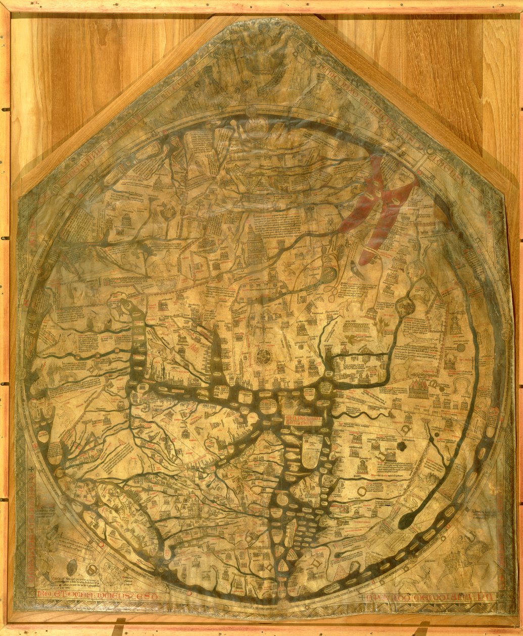 Világtérkép, 1290 körül alkotó: Richard of Haldingham