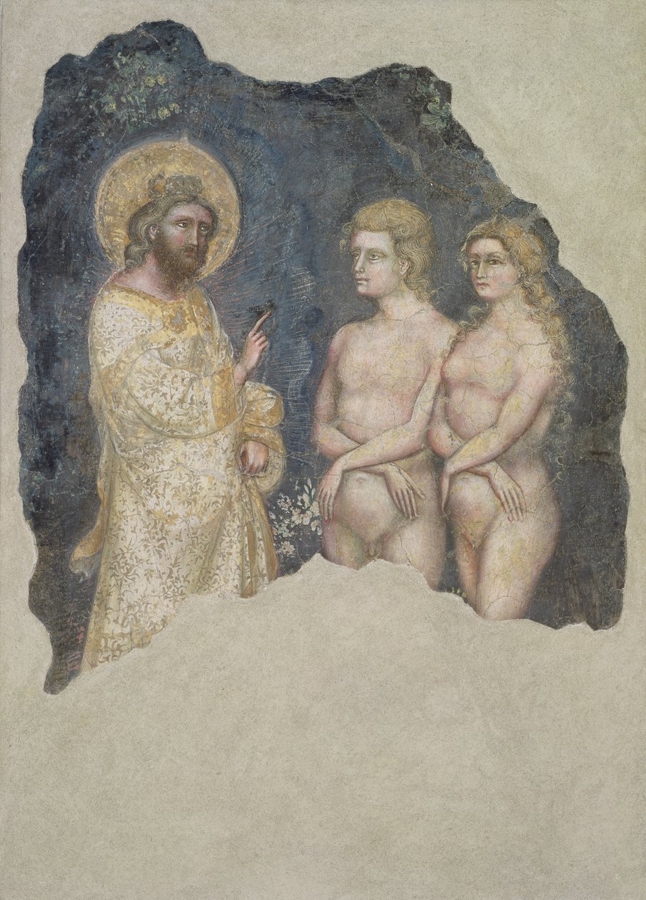 Ádám és Éva Isten által áldott, 1357 körül alkotó: Ridolfo di Arpo Guariento