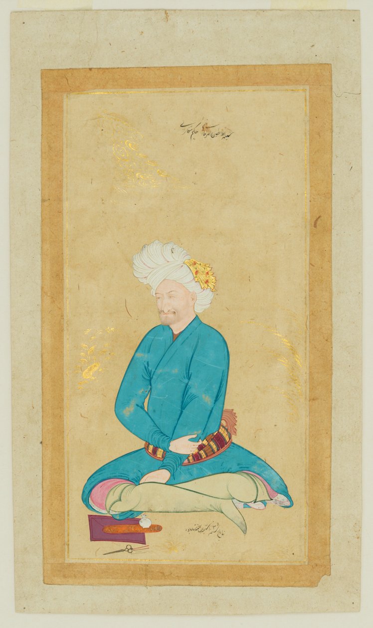 Hakim Shifaeh portréja, 1628-29 alkotó: Riza i Abbasi