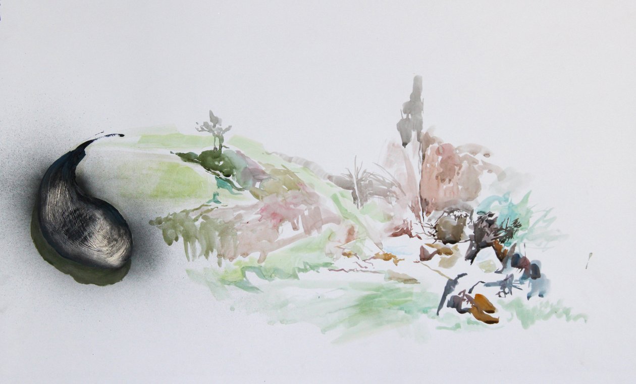 Fly Tip, 2015 (akvarell) alkotó: Rob D Davies