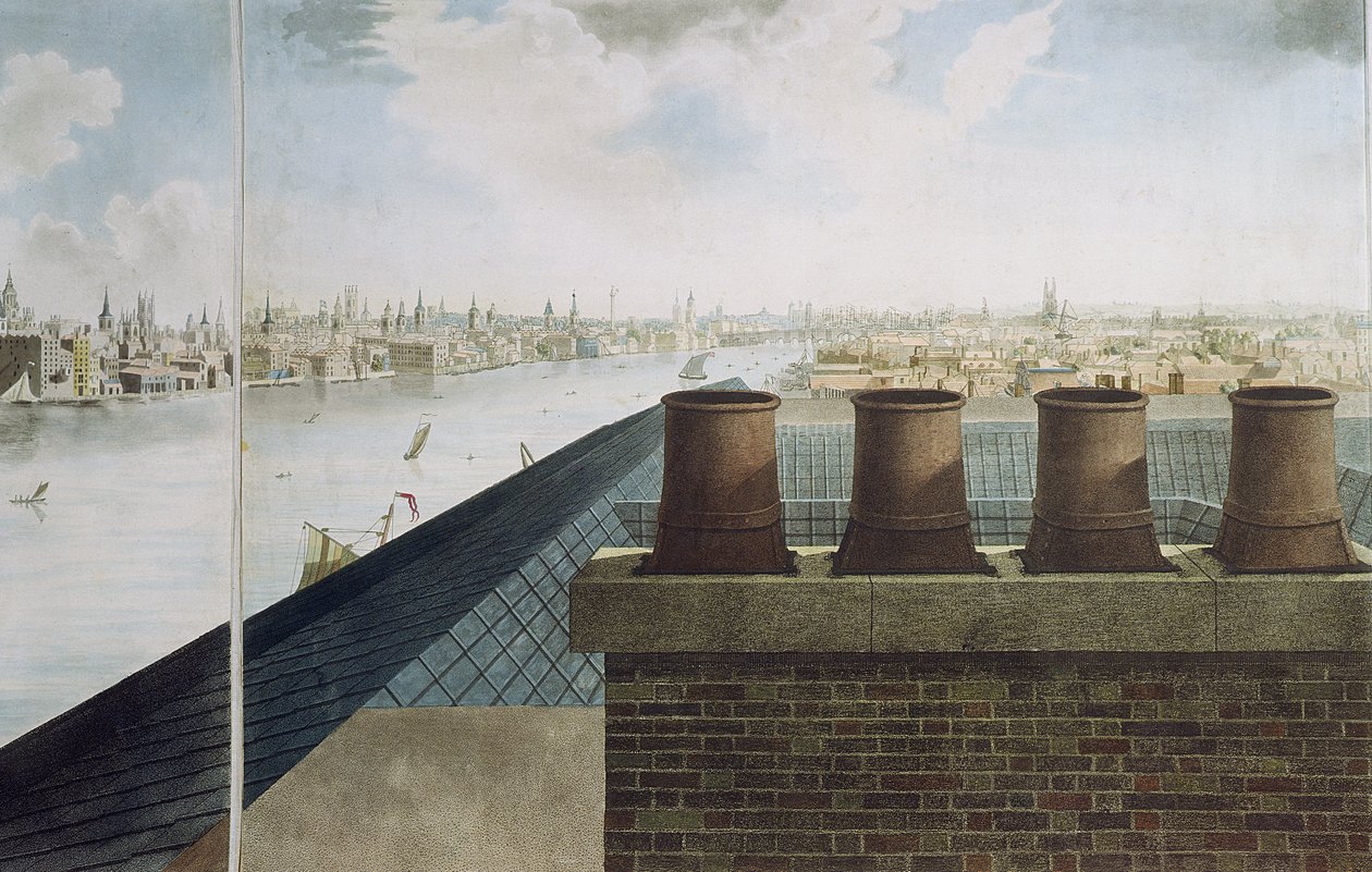 London panoráma, 1792-93 (színes akvatinta) alkotó: Robert Barker