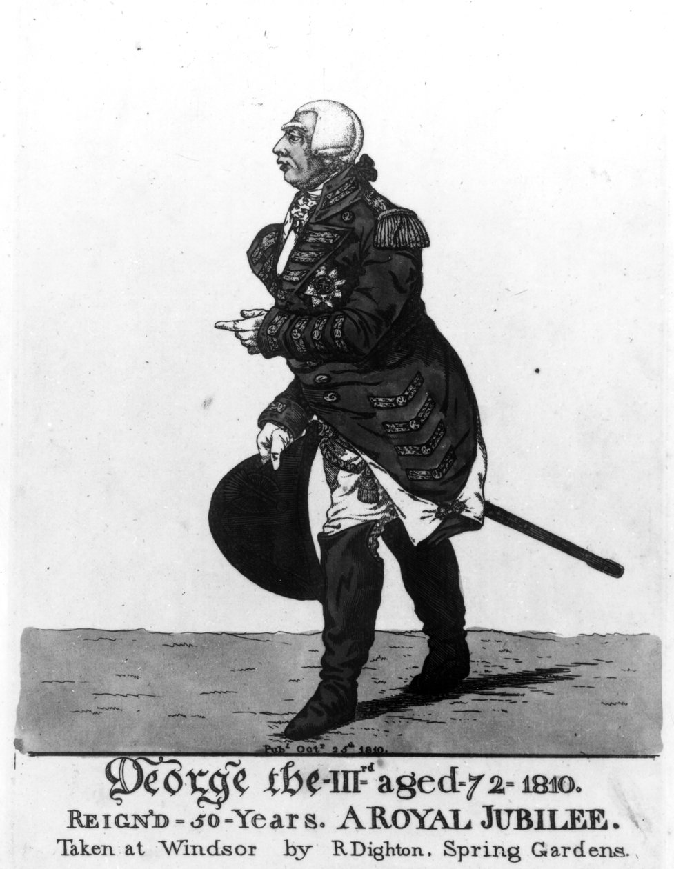 György király, 72 éves, 1810 alkotó: Robert Dighton