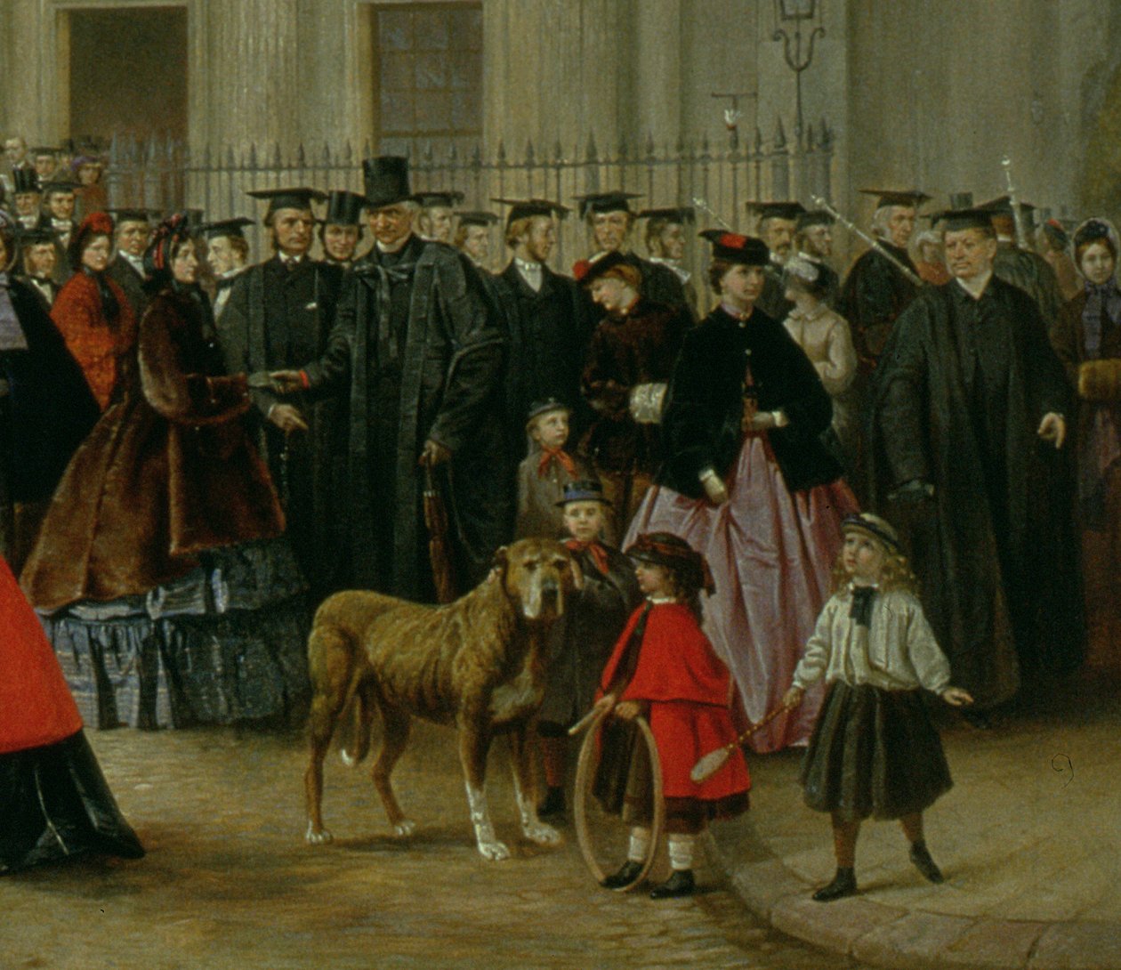 Degree Morning Cambridge-ben 1863-ban olaj, vászon 169477-es részlet alkotó: Robert Farren