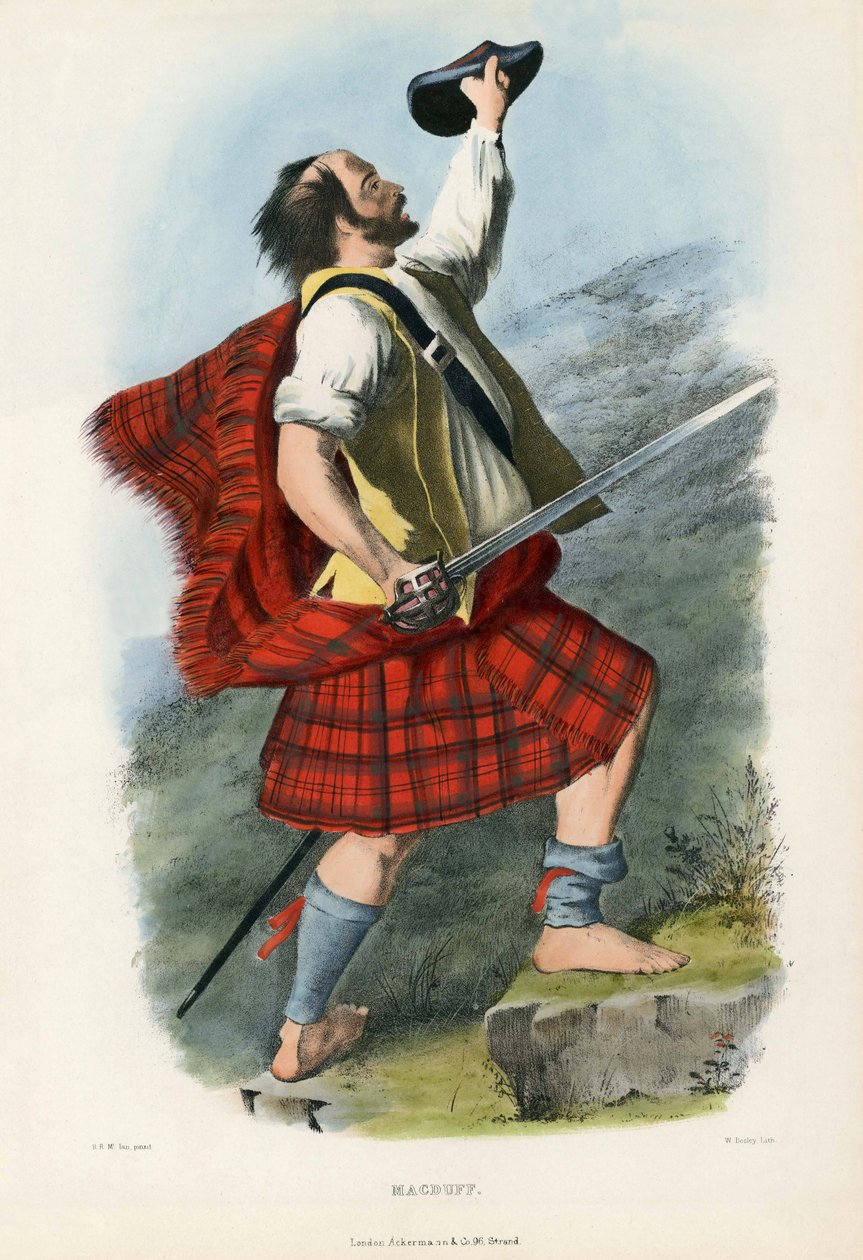 Macduff, a Skót Felföld klánjaiból, pub.1845 alkotó: Robert Ronald McIan