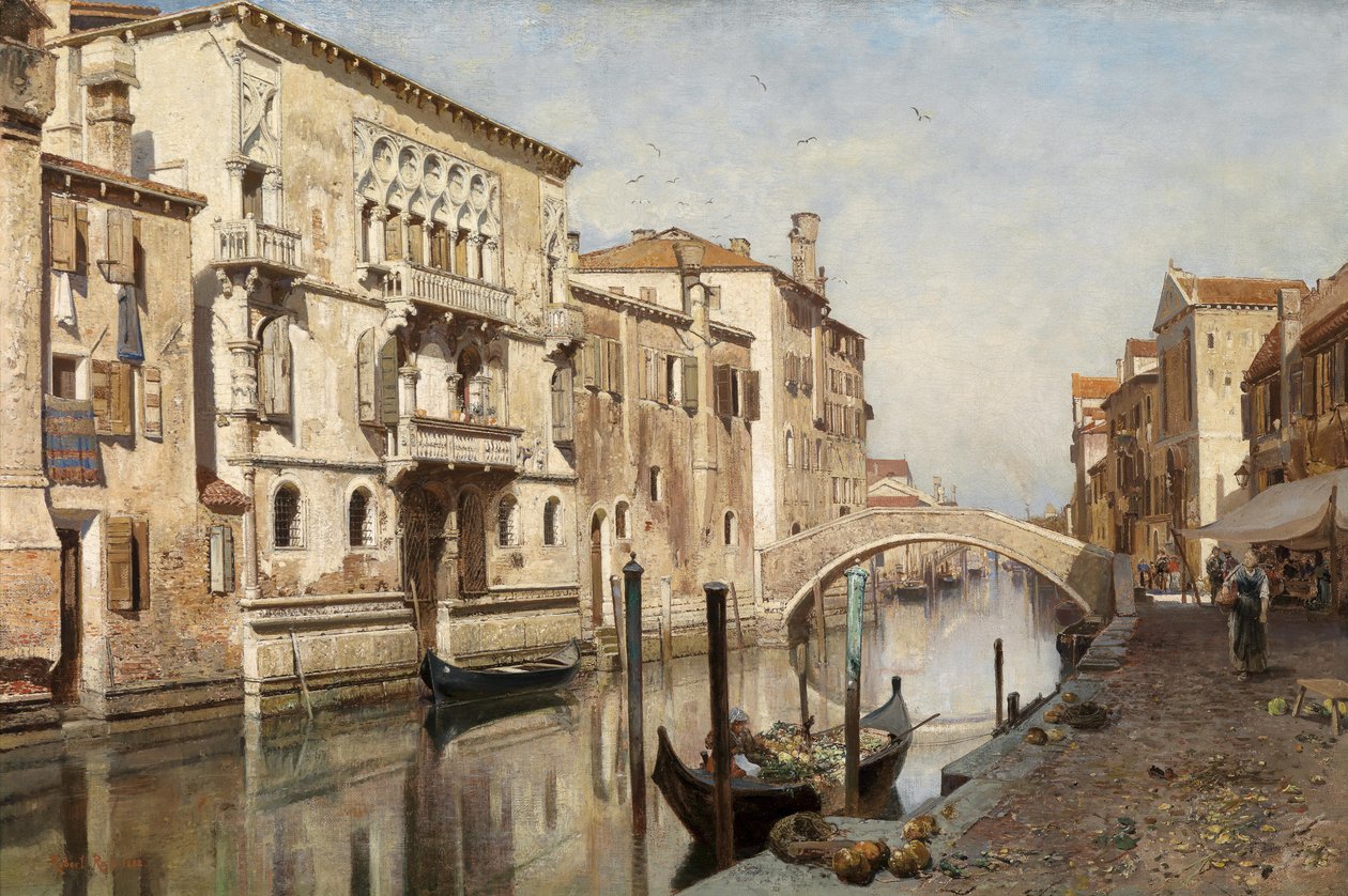 Kilátás a velencei Palazzo del Cammello épületére alkotó: Robert Russ