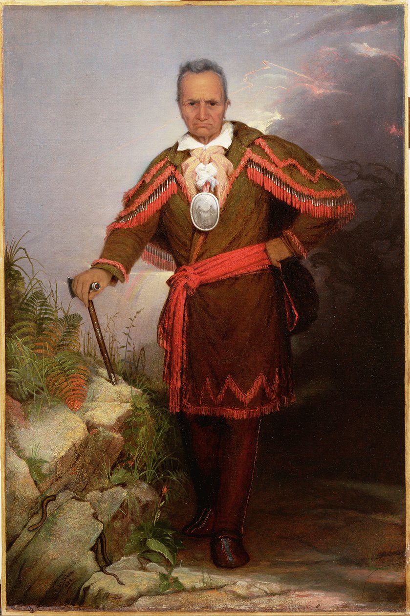 Sa-go-ye-wat-hg vagy Red Jacket portréja, 1828 körül alkotó: Robert Walter Weir