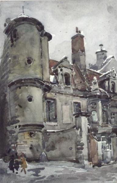 Régi házak Caenben alkotó: Robert Weir Allan