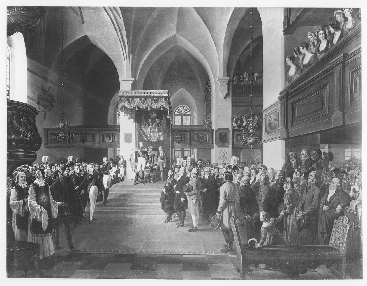 I. Sándor orosz király fogadja a finn államok hódolatát alkotó: Robert Wilhelm Ekman