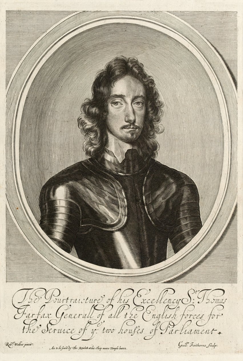Sir Thomas Fairfax, 1645 körül (metszet) alkotó: Robert (after) Walker