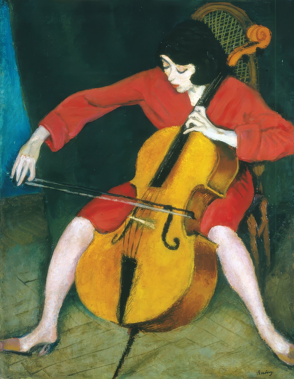Csellón játszó nő alkotó: Robert Bereny