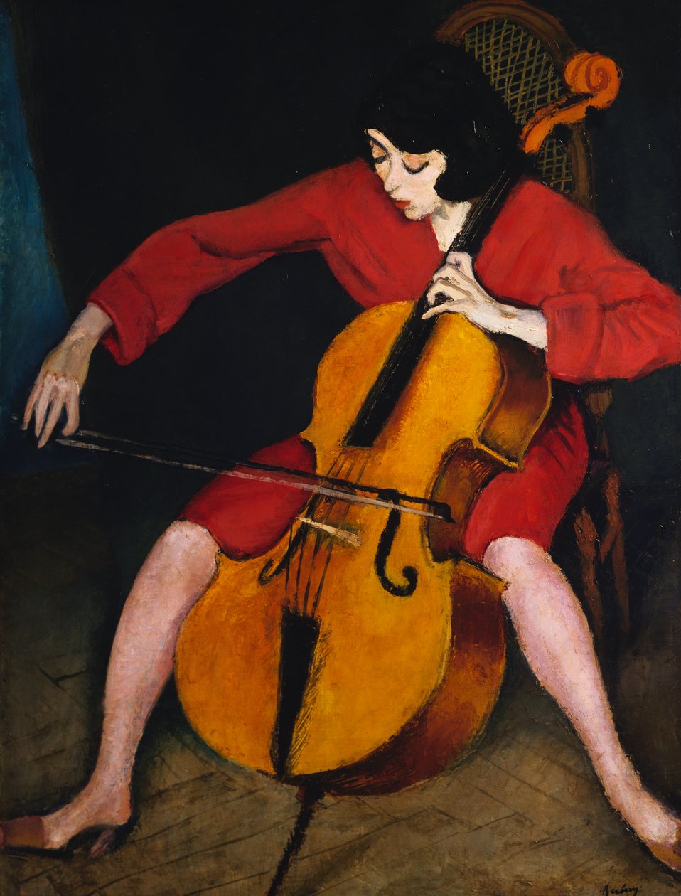 Csellón játszó nő alkotó: Robert Bereny