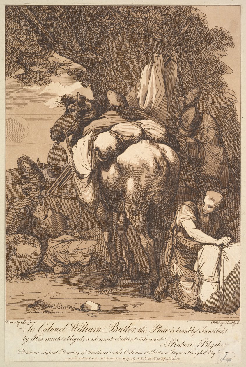 Packhorse with Soldiers, 1784. június 23. alkotó: Robert Blyth