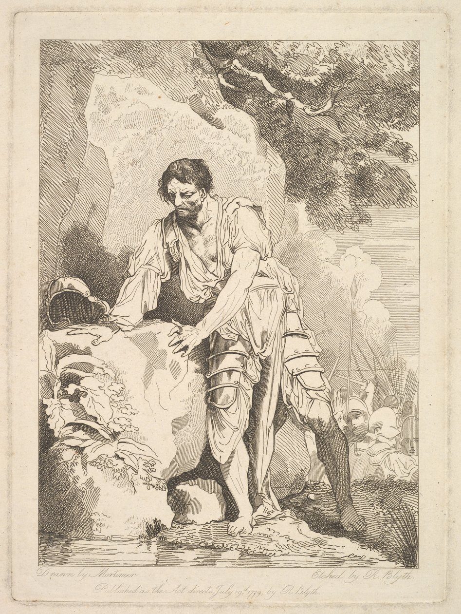 Visszavonul a csatából sebesülten, 1779. július 19. alkotó: Robert Blyth