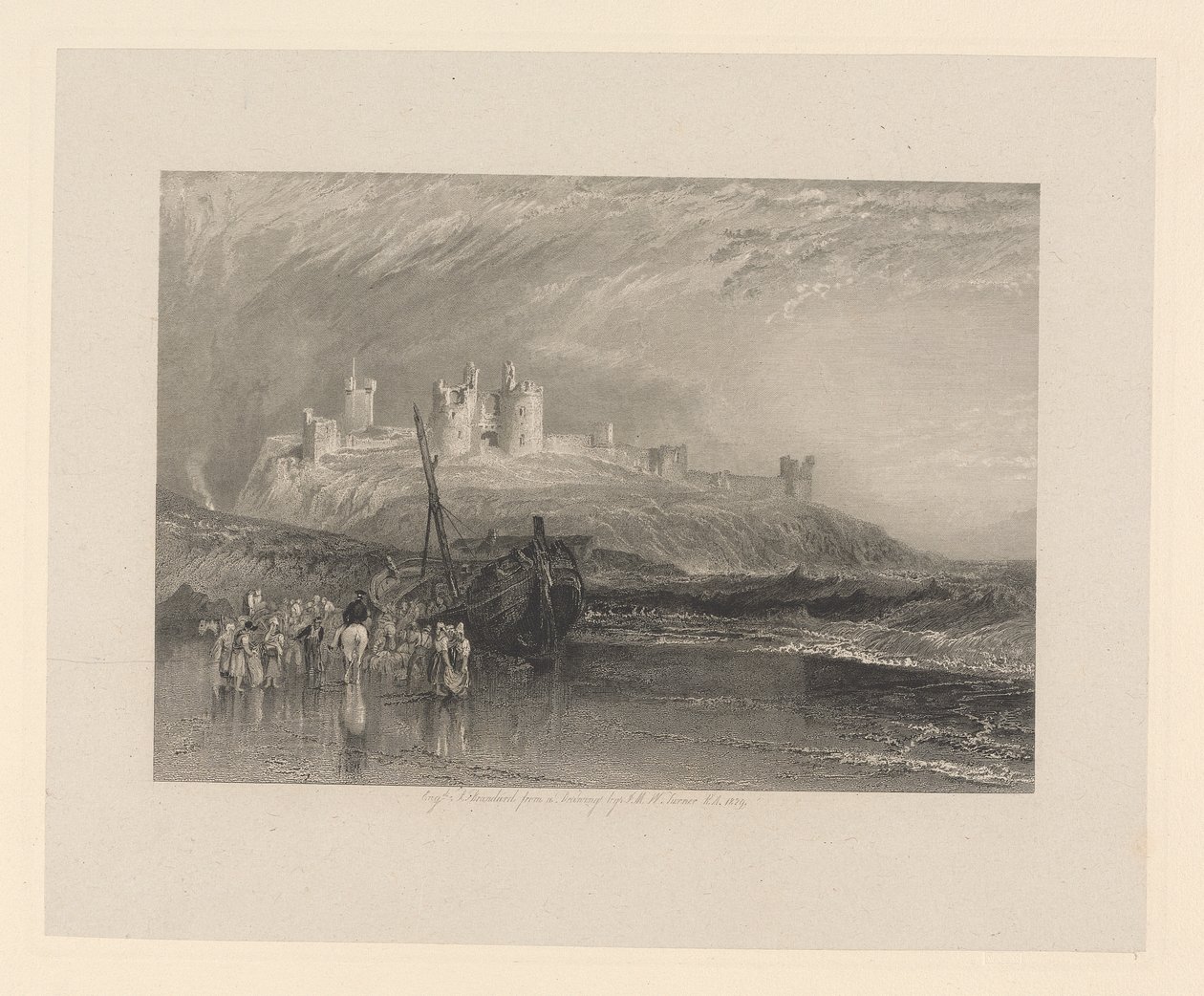 Dunstanburgh kastély, Northumberland alkotó: Robert Brandard