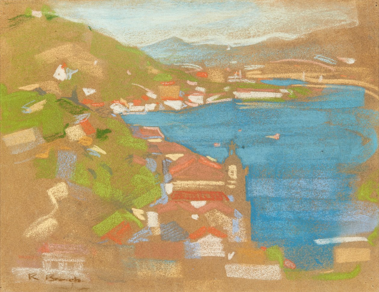 Concarneau-tól délre (pasztell súrolópapíron) alkotó: Robert Brough