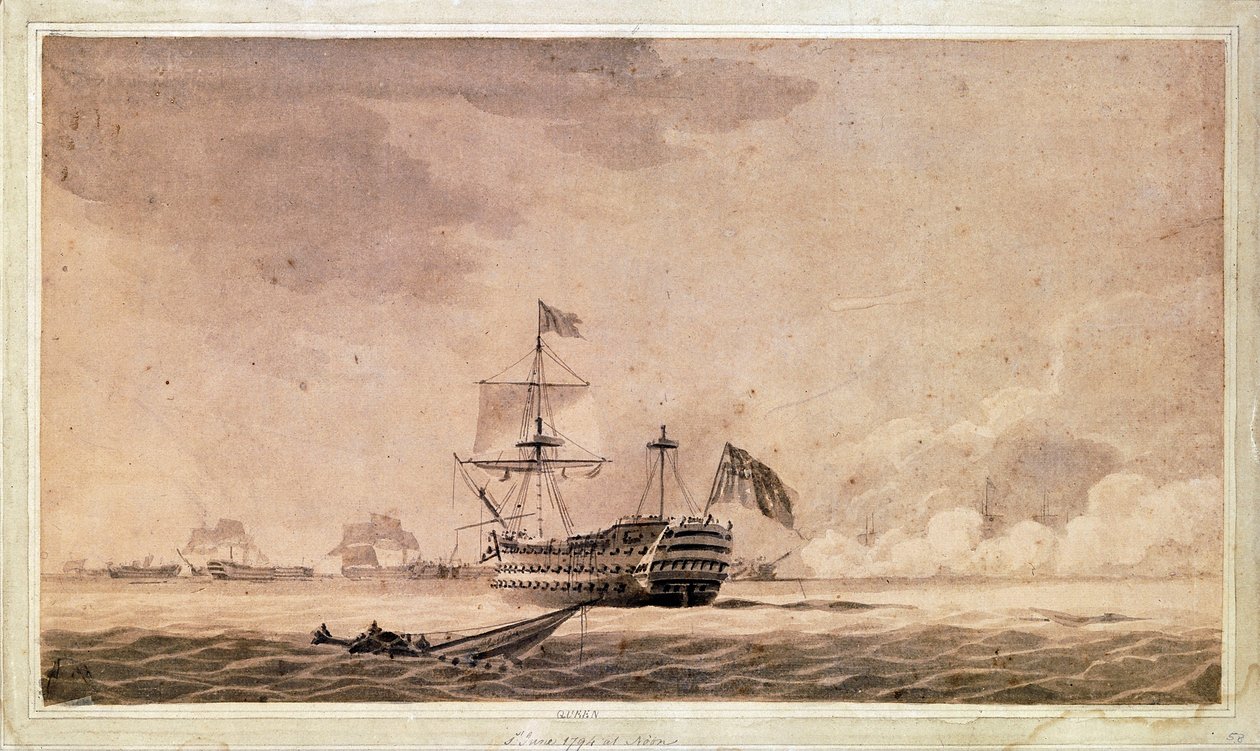 A brit Queen hajó, június 1. alkotó: Robert Cleveley