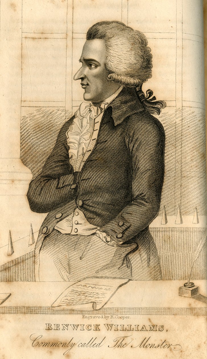 Renwick Williams, általában a szörnyeteg, 1822. alkotó: Robert Cooper