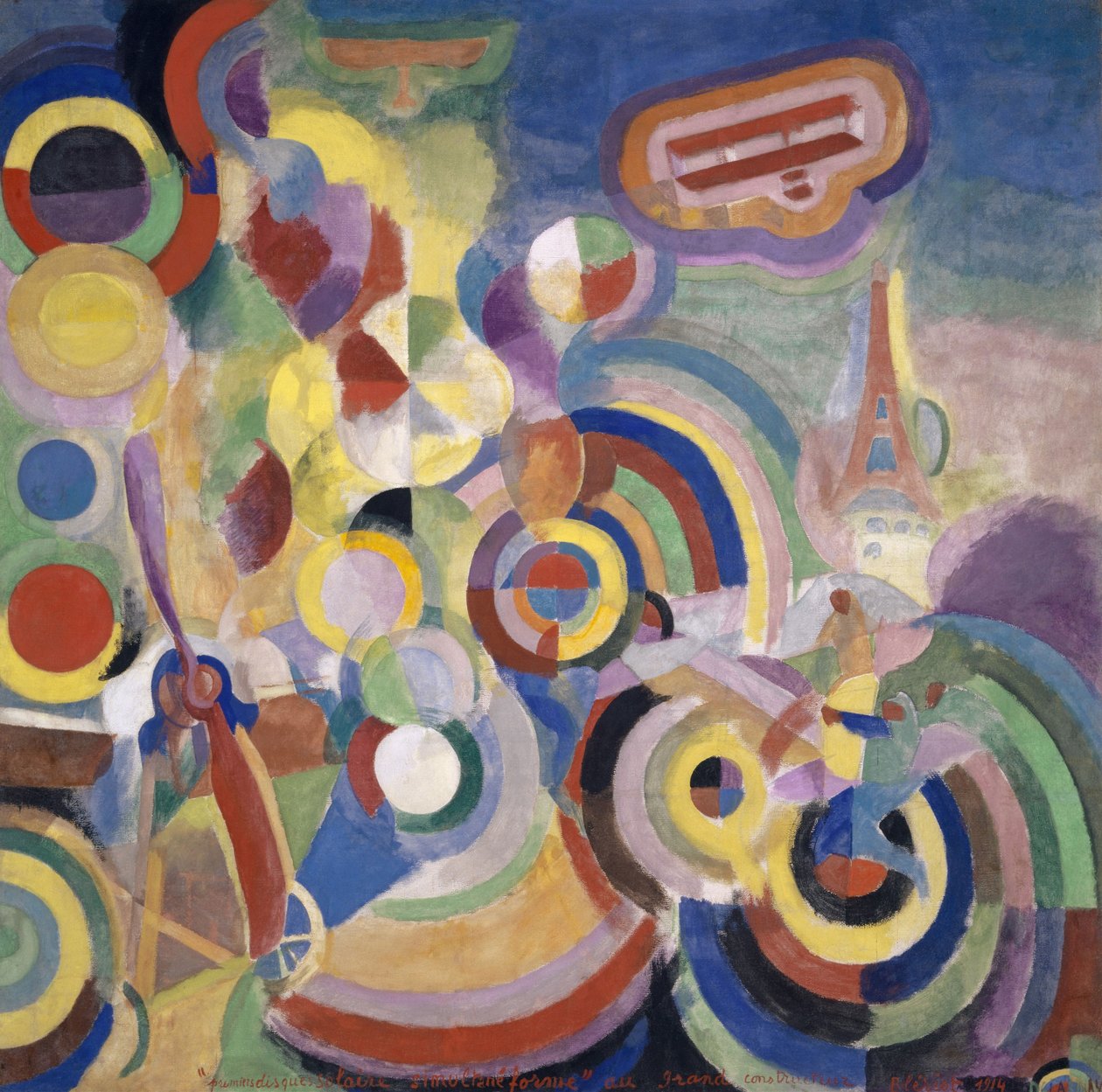 Tisztelet Blériot előtt, 1914. alkotó: Robert Delaunay