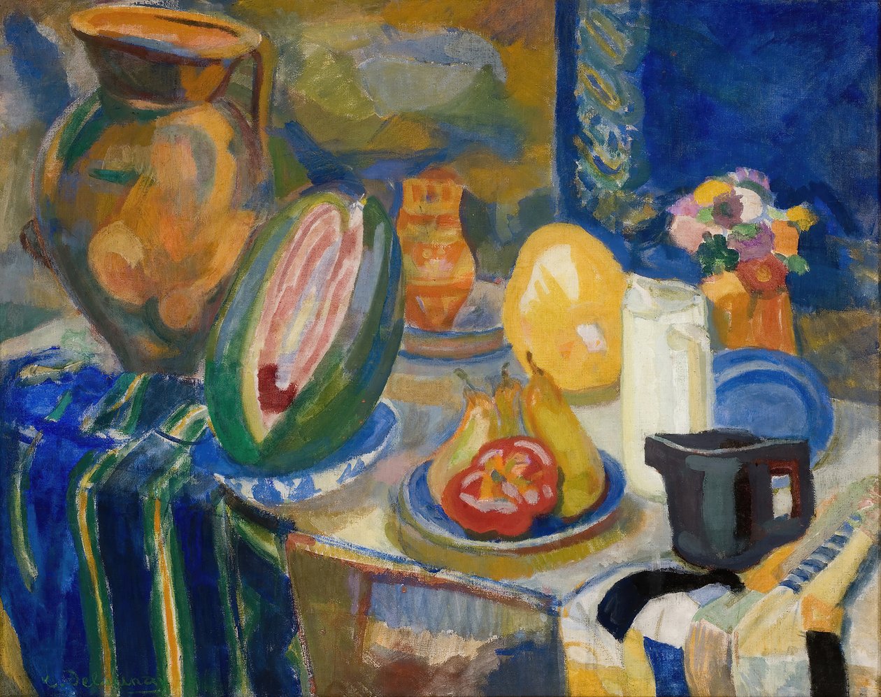 Portugál csendélet, 1915. alkotó: Robert Delaunay