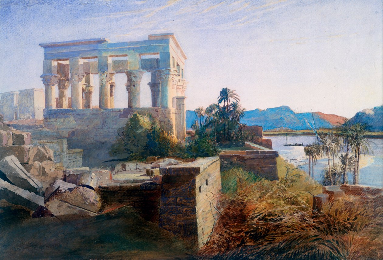 Philae, Egyiptom, 19. század alkotó: Robert Dighton