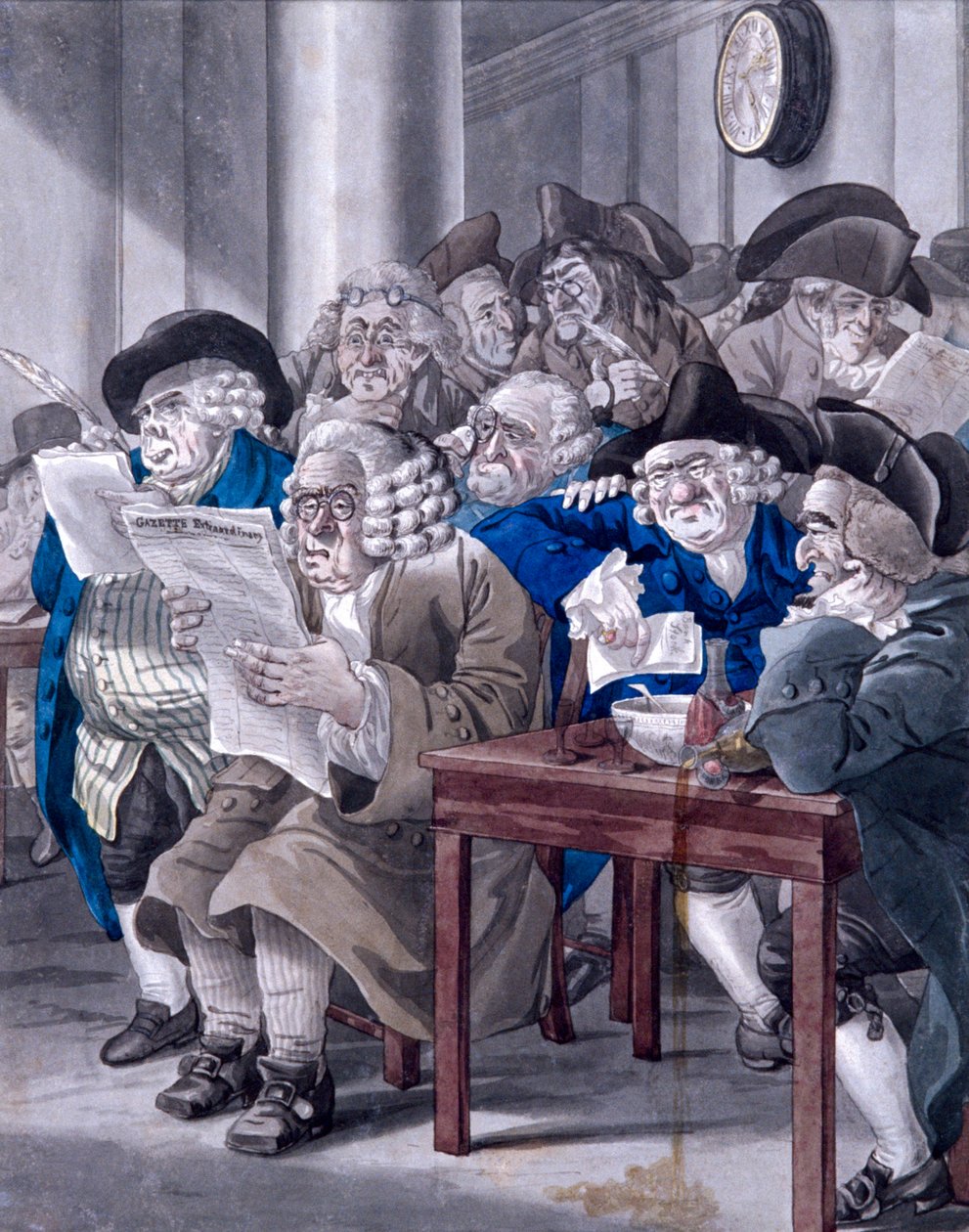 „Stock-Jobbers Extraordinary”, Stock Exchange, London, c1795 alkotó: Robert Dighton