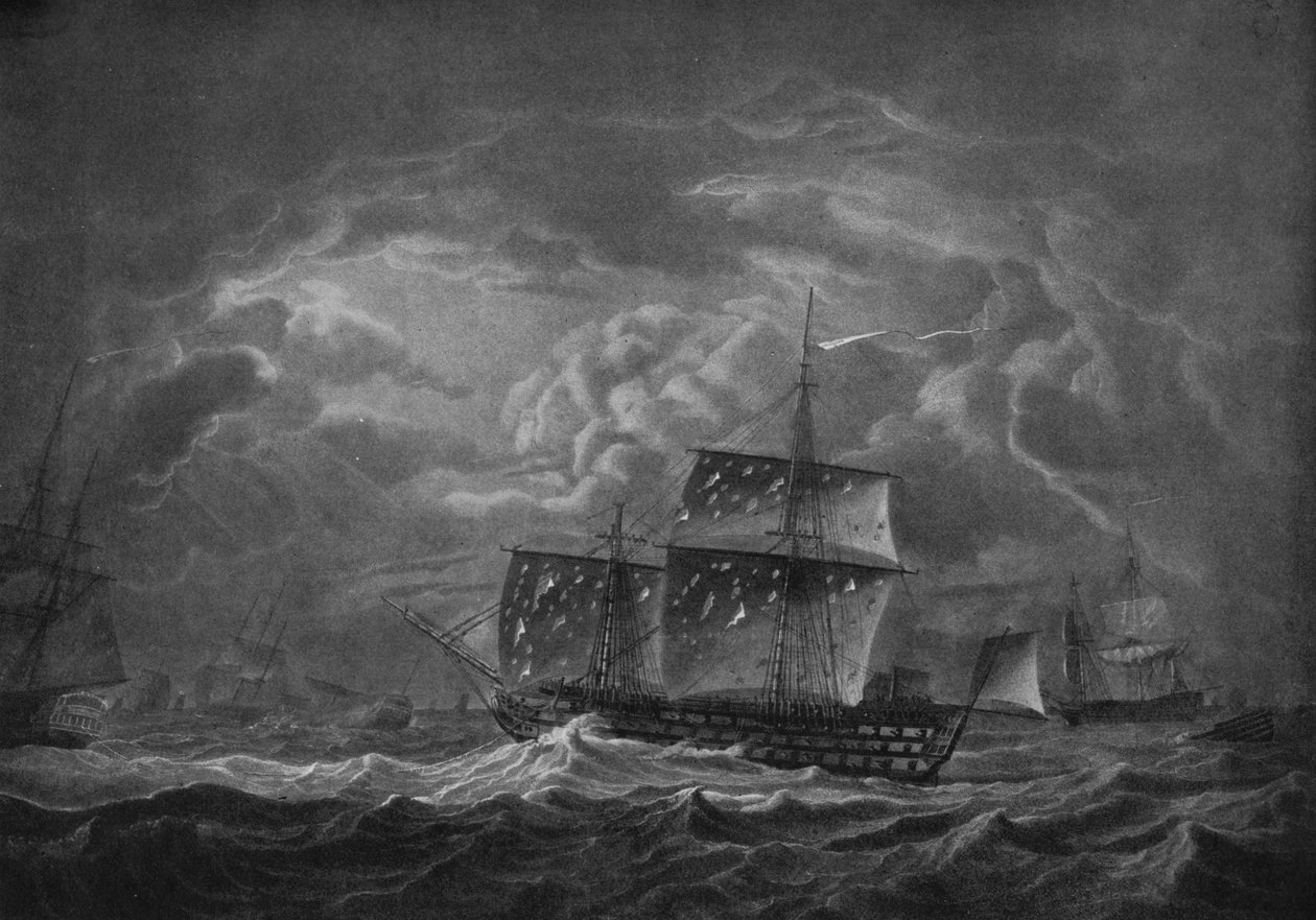 A trafalgari csata után, 1806 alkotó: Robert Dodd