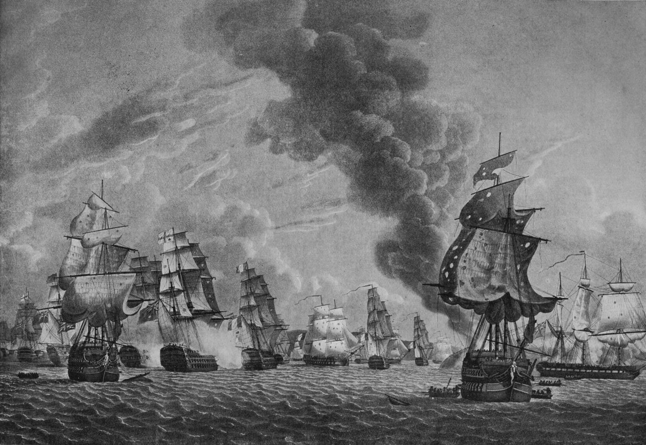 Bridport a LOrient mellett, c1796 alkotó: Robert Dodd