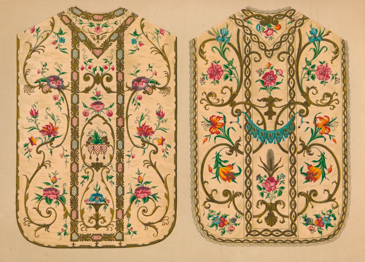 Luigi és Ersilia Martini hímzett szárai, 1893. alkotó: Robert Dudley