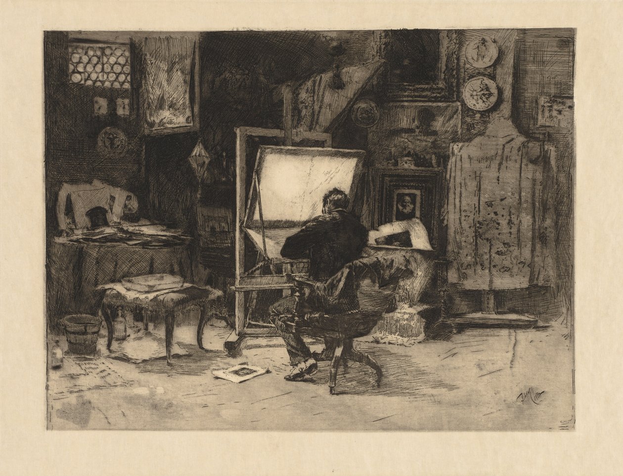A rézkarc, 1882. alkotó: Robert Frederick Blum