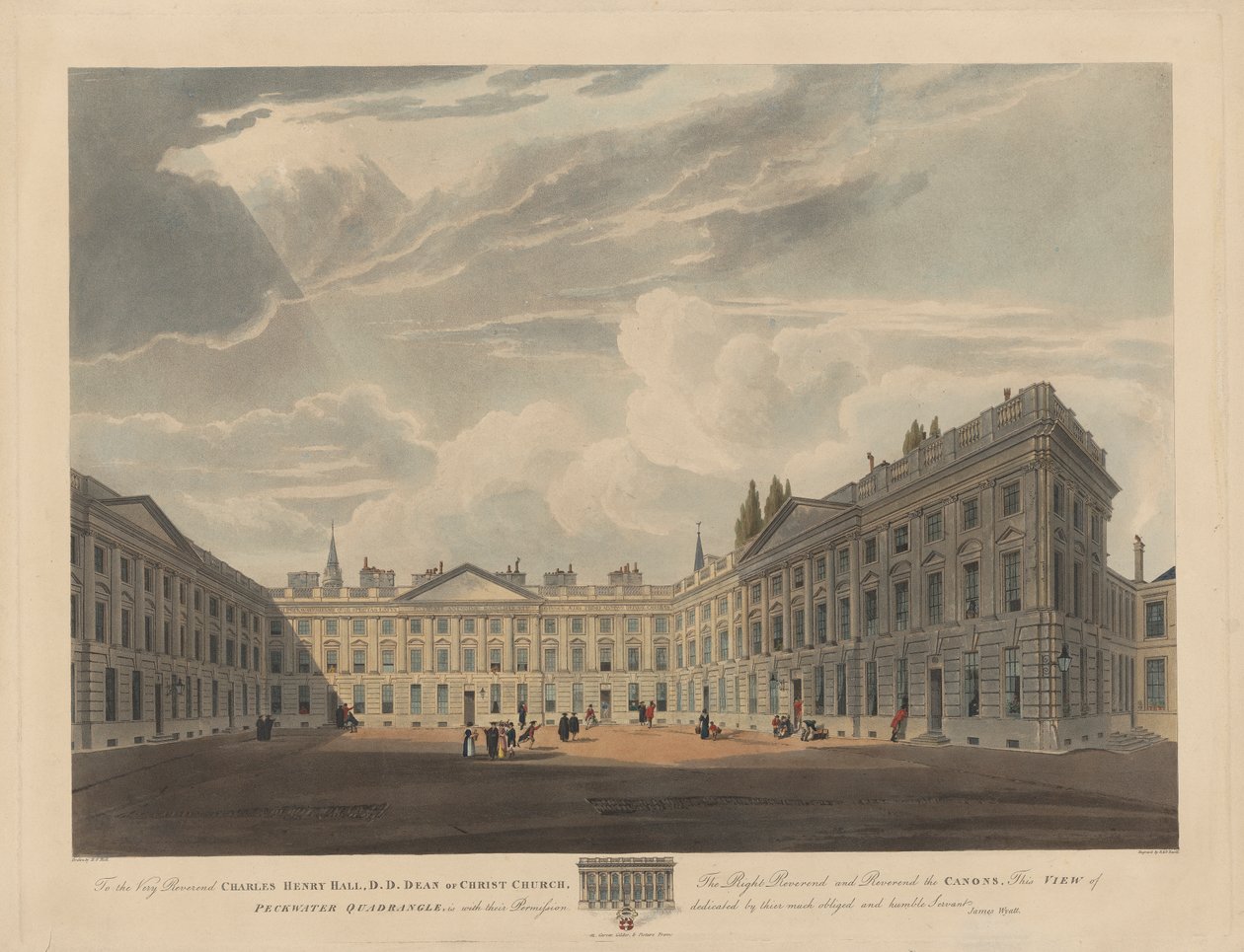Peckwater Quadrangle, Christ Church, Oxford alkotó: Robert Havell