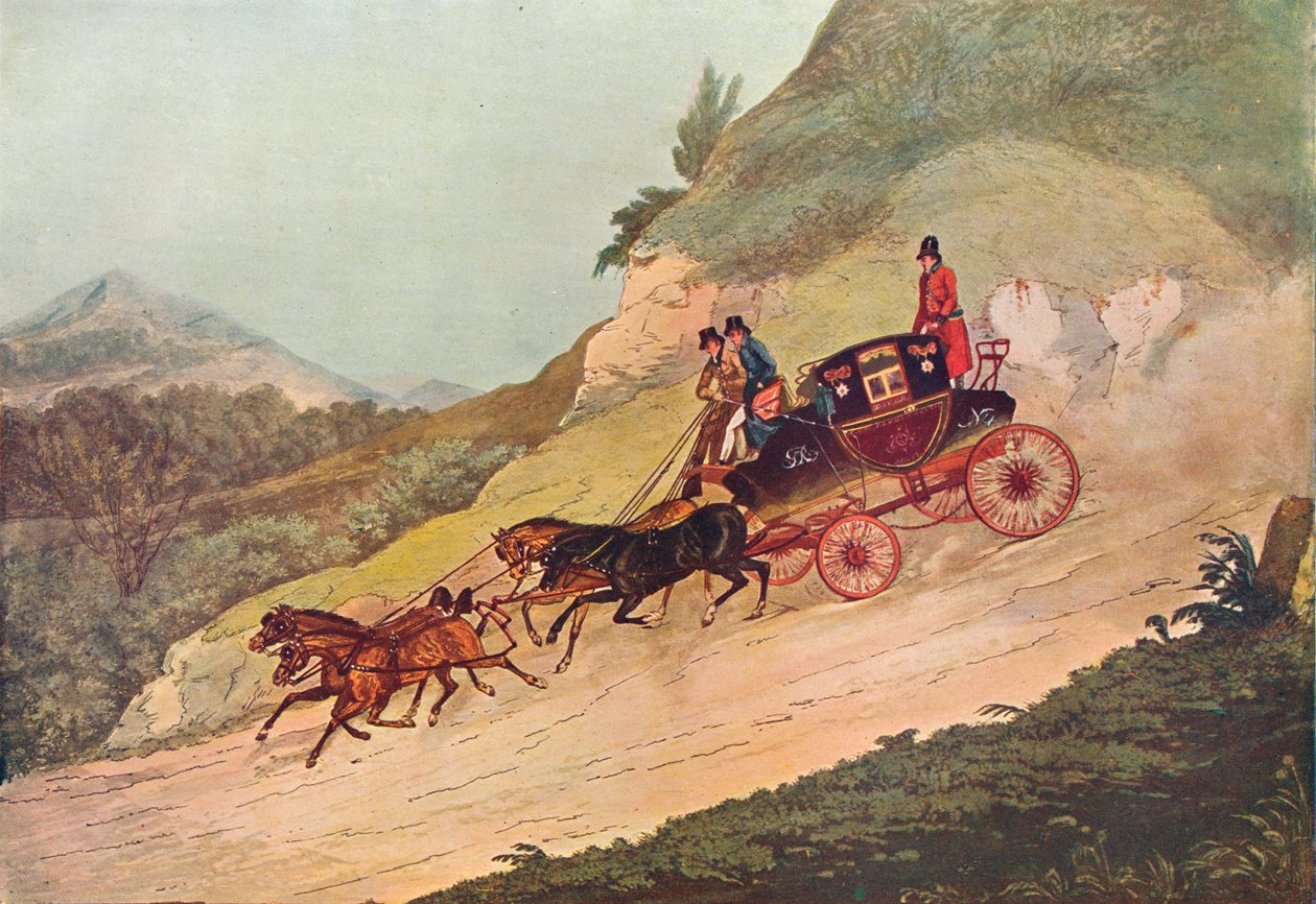 Királyi postakocsi, 19. század, 1907 alkotó: Robert Havell