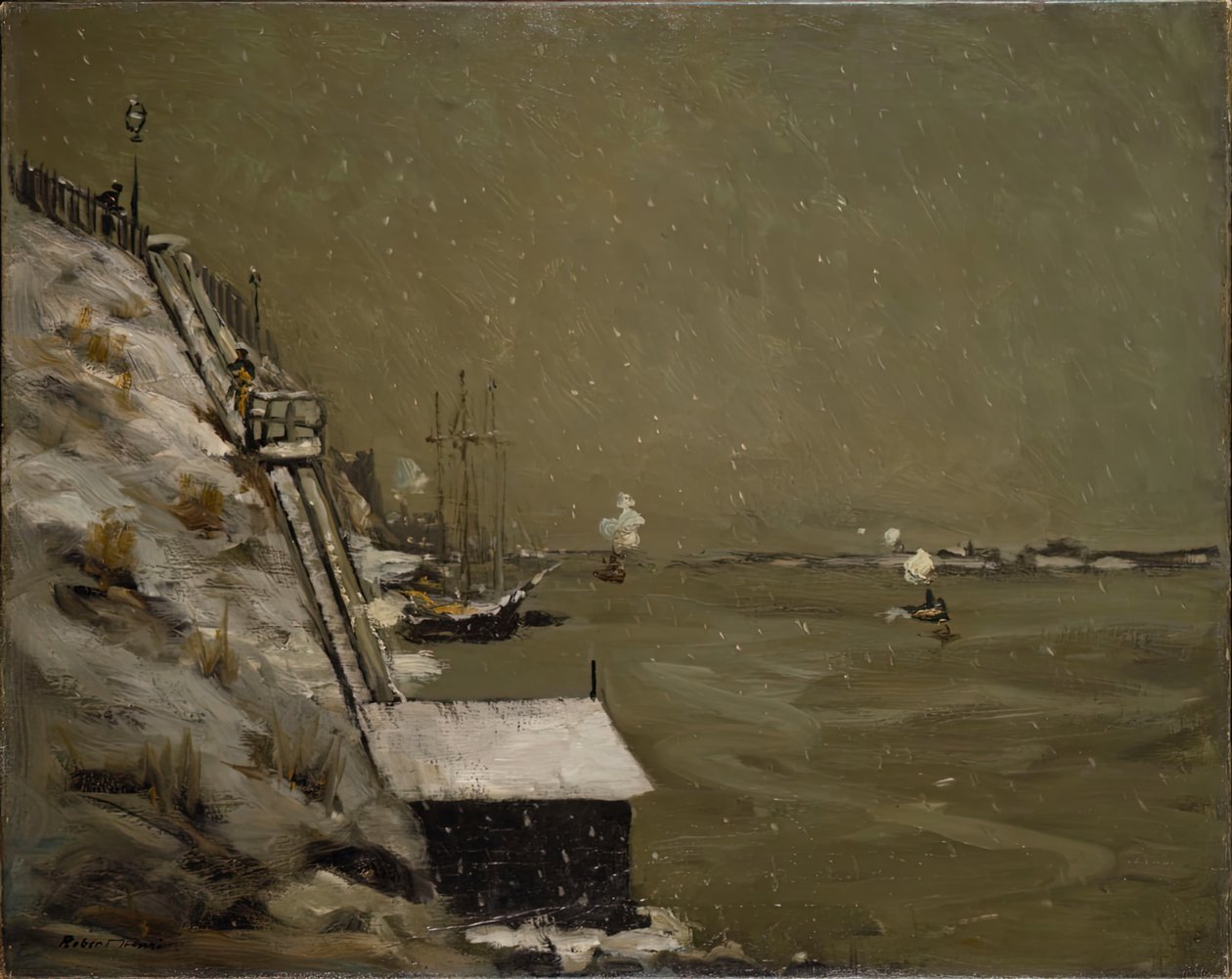 East River Embankment, tél, 1900. alkotó: Robert Henri