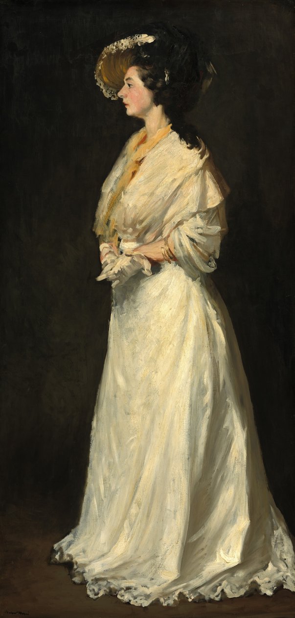 Fiatal nő fehérben, 1904. alkotó: Robert Henri