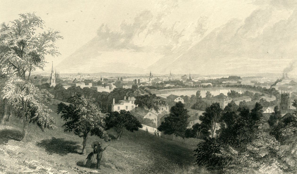 "Providence városa, Prospect Hillből", 1872. alkotó: Robert Hinshelwood