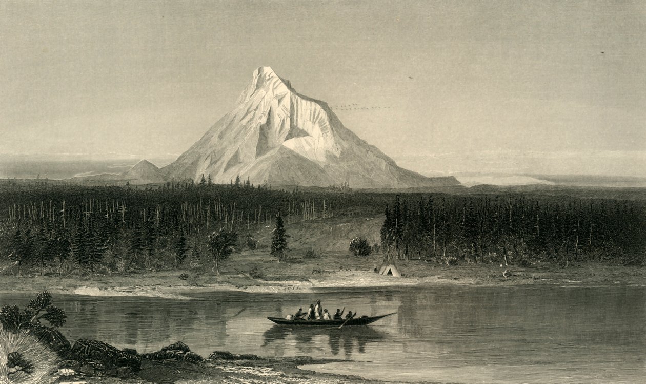 "Mount Hood, a Columbiából", 1872. alkotó: Robert Hinshelwood