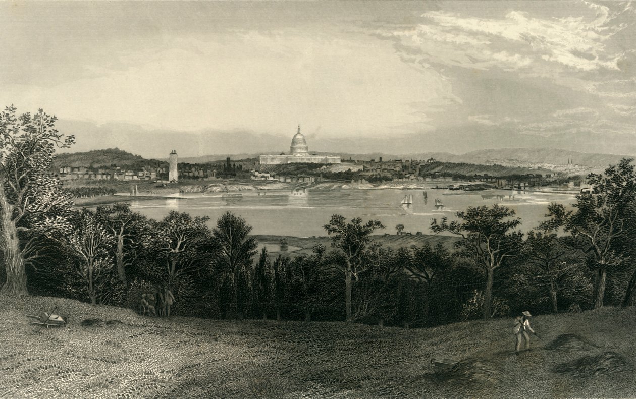 „Washington Arlington Heightsból”, 1874. alkotó: Robert Hinshelwood