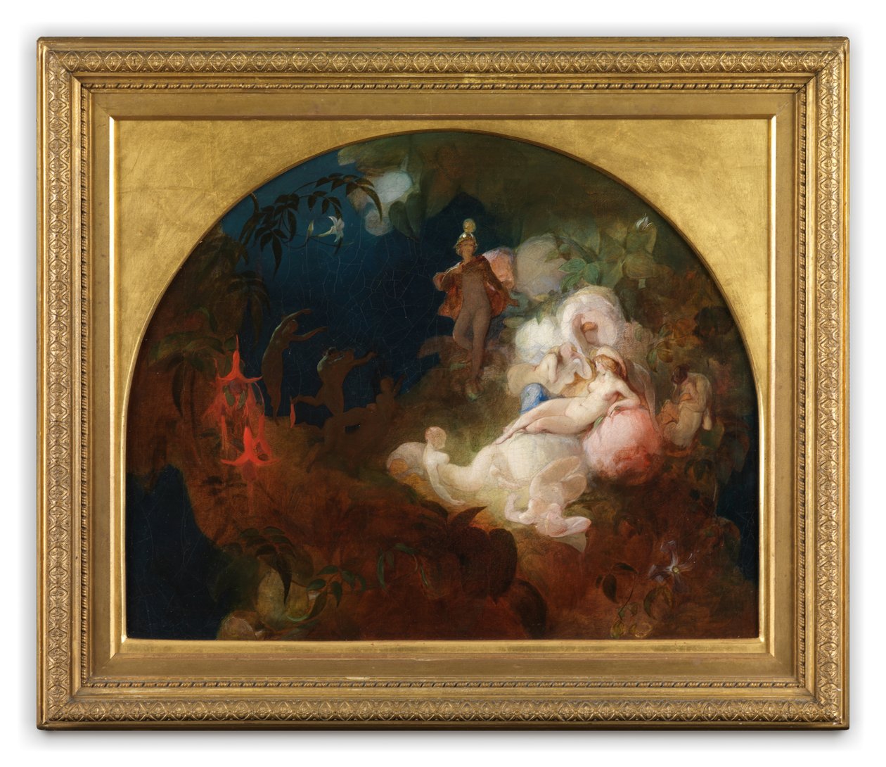 Ott alszik Titánia (olaj a panelen) alkotó: Robert Huskisson