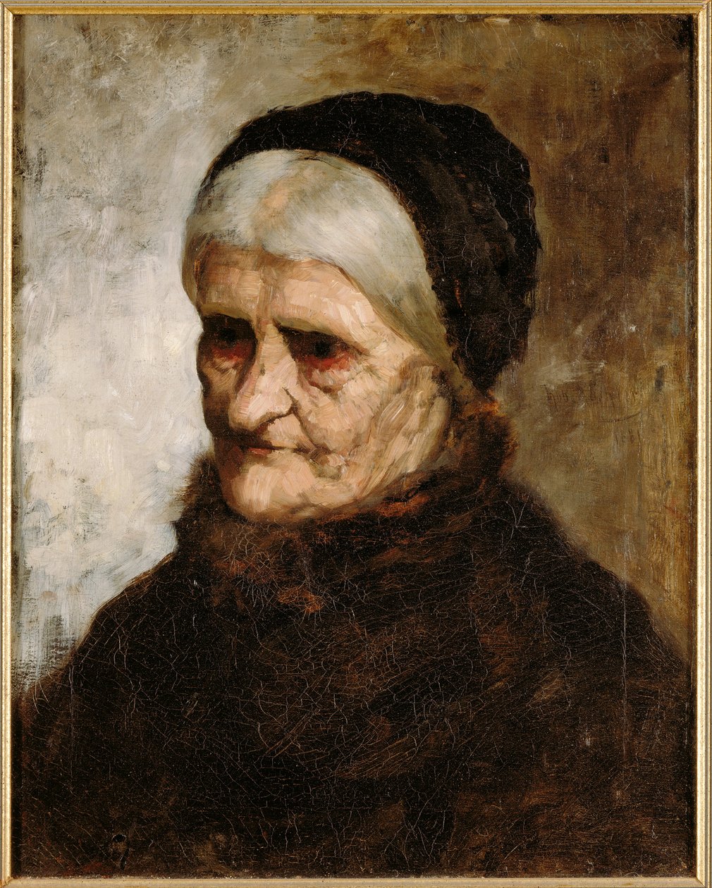 Öregasszony feje, 1881 alkotó: Robert Koehler