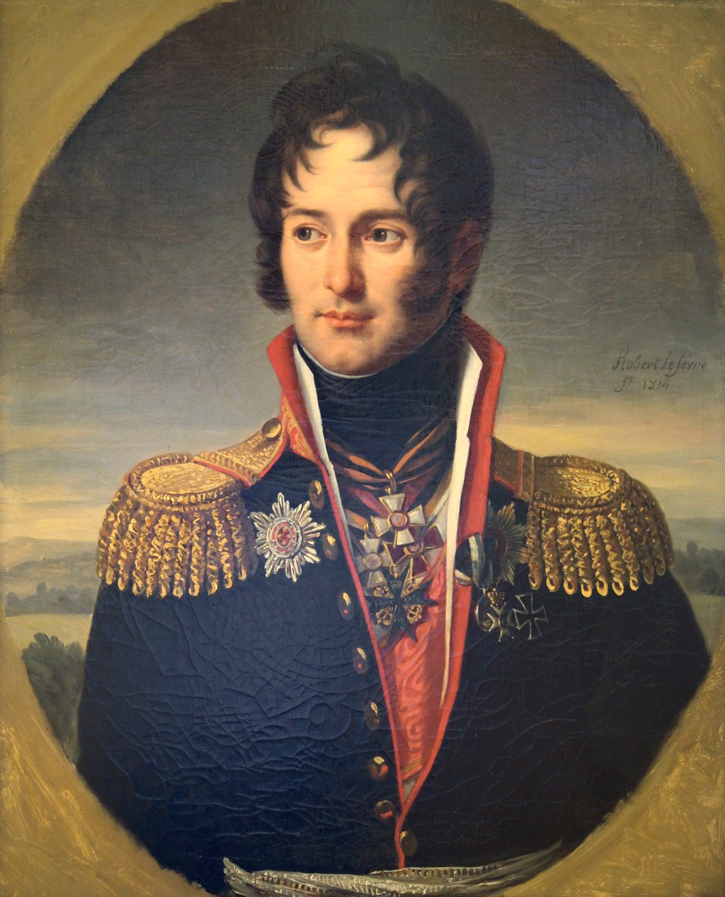 "Pjotr Chicherin tábornok portréja", 1814 alkotó: Robert Lefevre