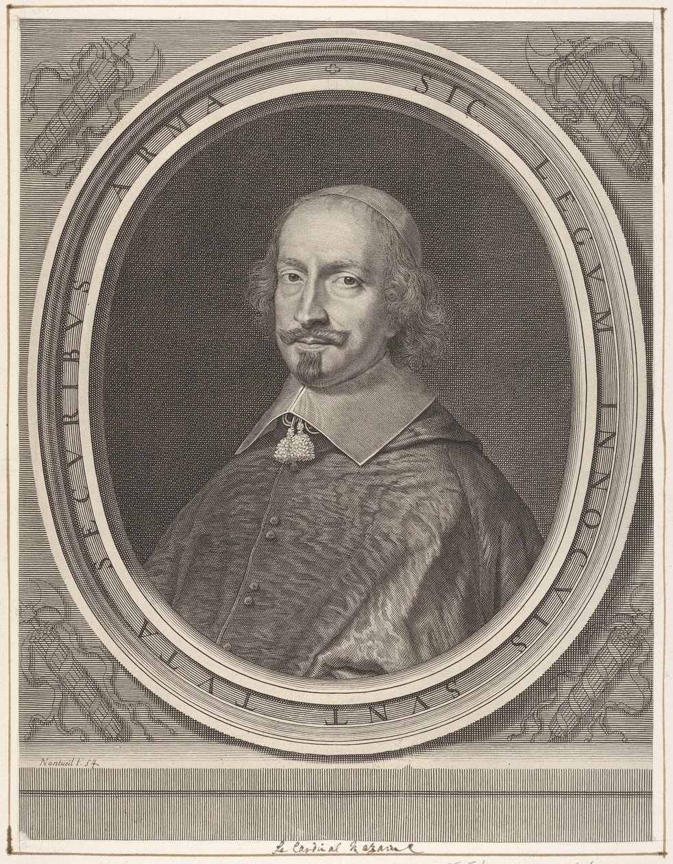 Jules Mazarin bíboros, kb. 1652. alkotó: Robert Nanteuil