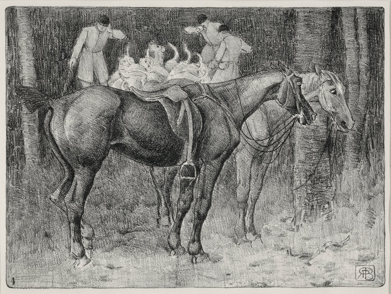 Vadászjelenet (litho) alkotó: Robert Polhill Bevan