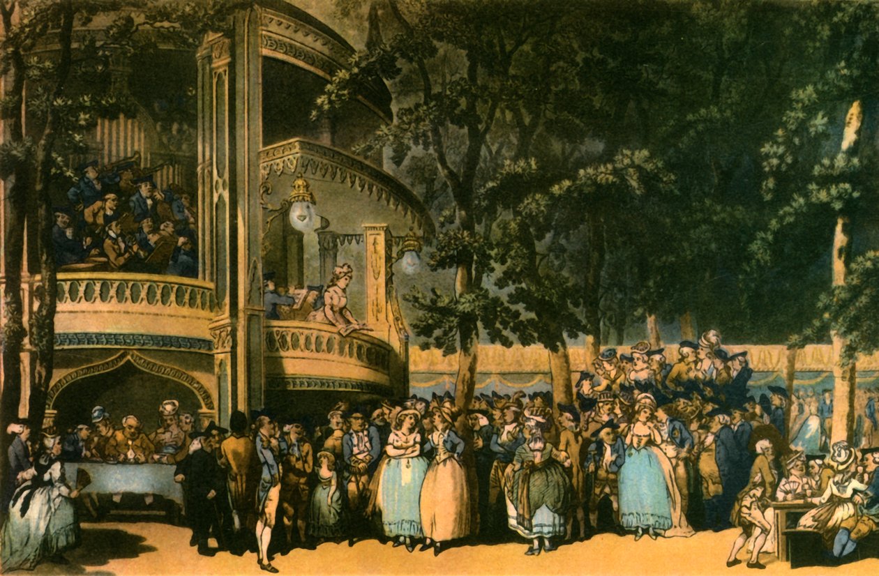 Vauxhall Gardens, Lambeth, 1785, 1942 alkotó: Robert Pollard