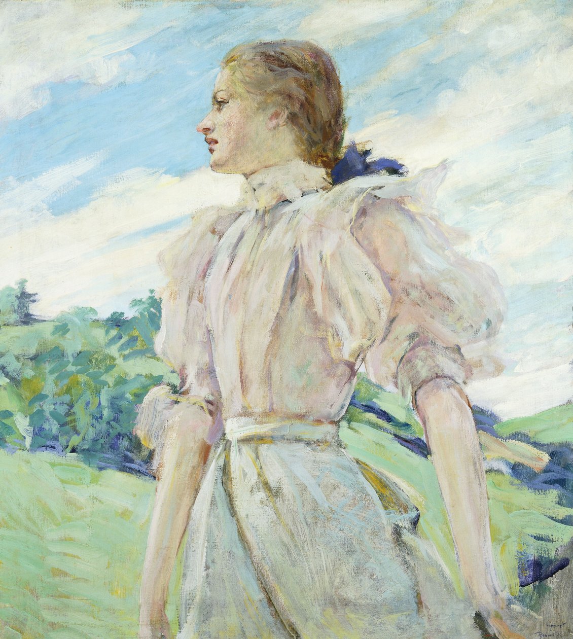 Szellős nap, 1898 körül (olaj, vászon) alkotó: Robert Reid