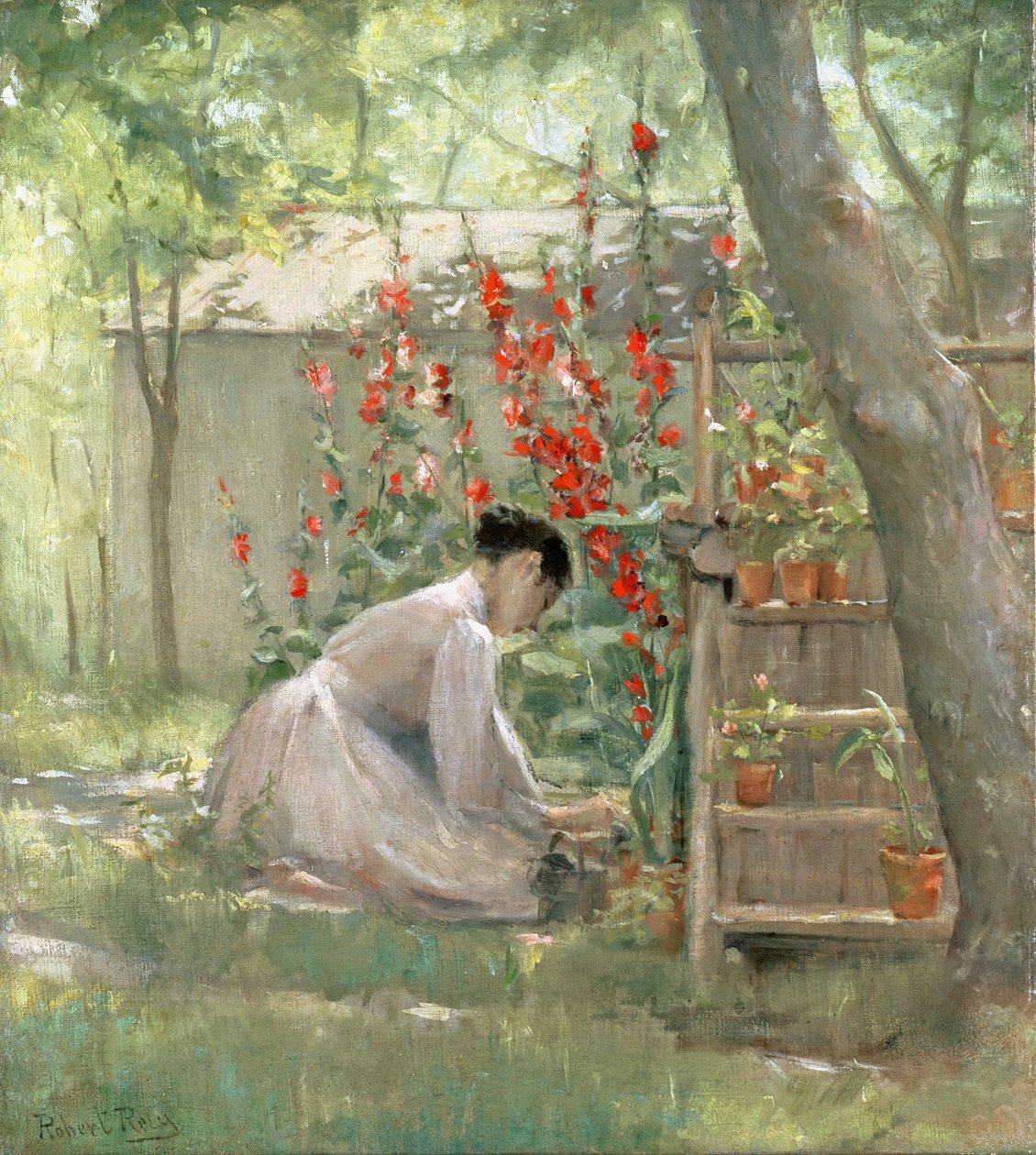 A kert gondozása (olaj, vászon) alkotó: Robert Reid