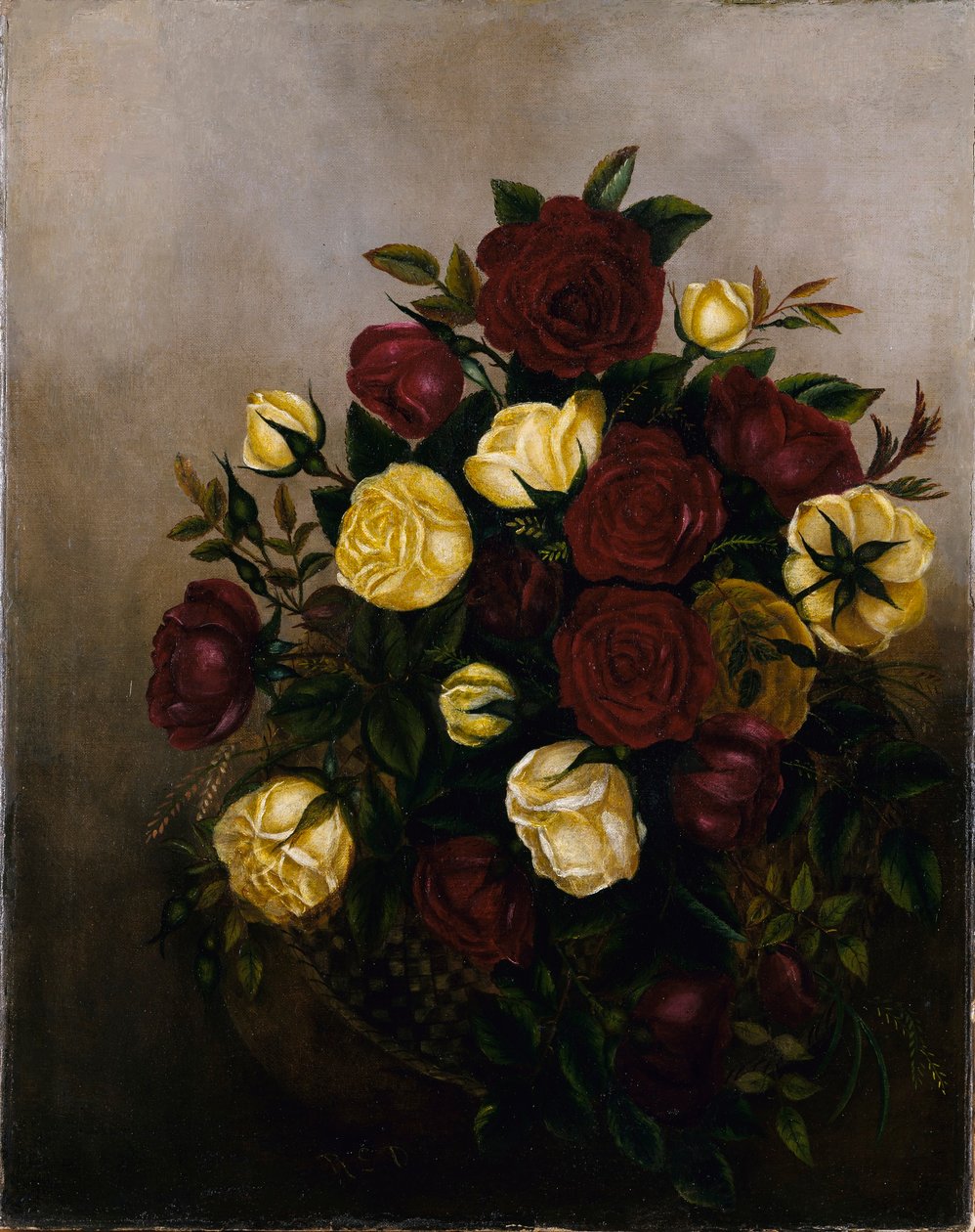 Rózsa csendélet alkotó: Robert S. Duncanson