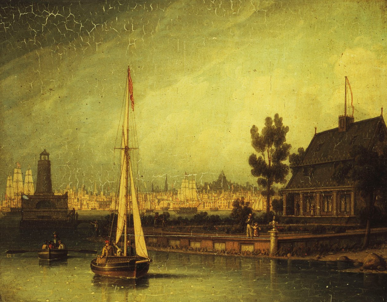 A kikötő, Liverpool, alkotó: Robert Salmon