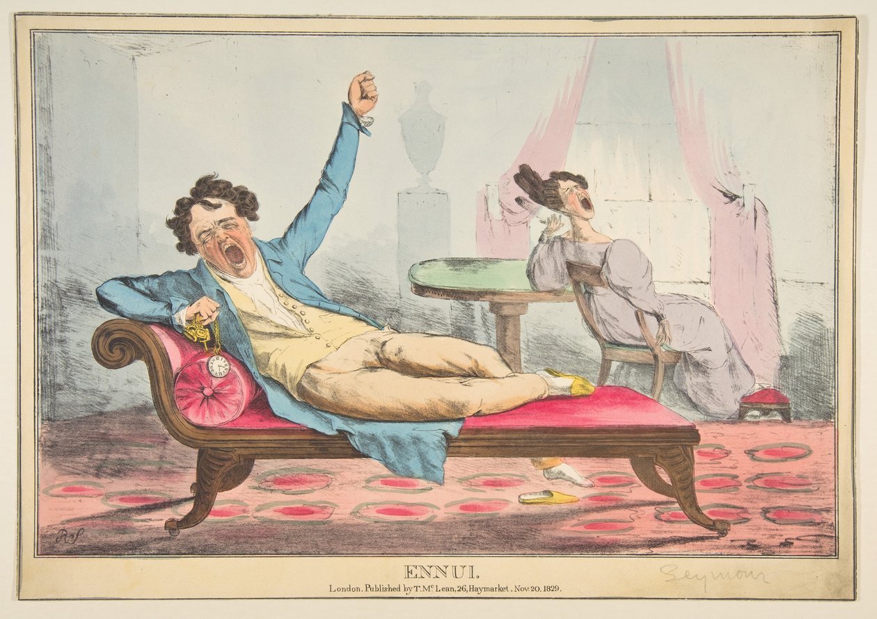 Ennui, 1829. november 20. alkotó: Robert Seymour