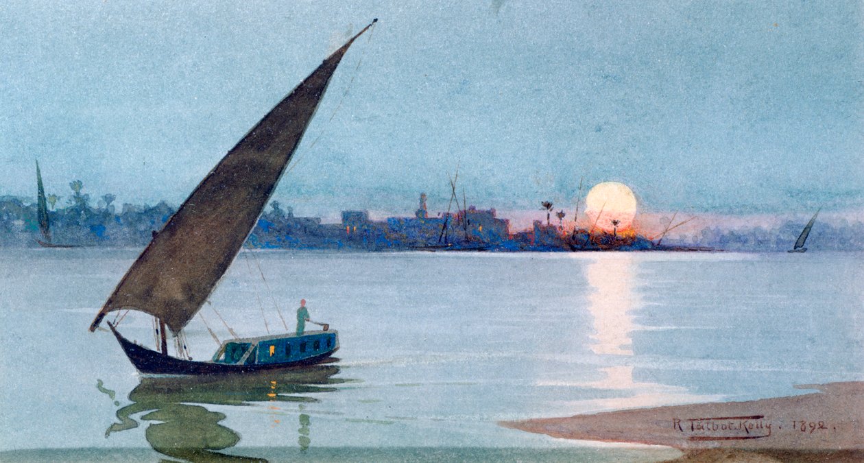 „Kelet-tó, Egyiptom”, 1892 alkotó: Robert Talbot Kelly