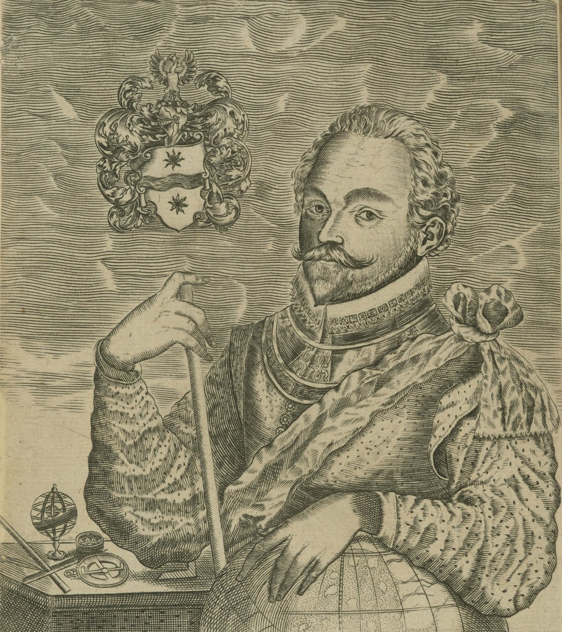 Sir Francis Drake portréja, 1628. alkotó: Robert Vaughan