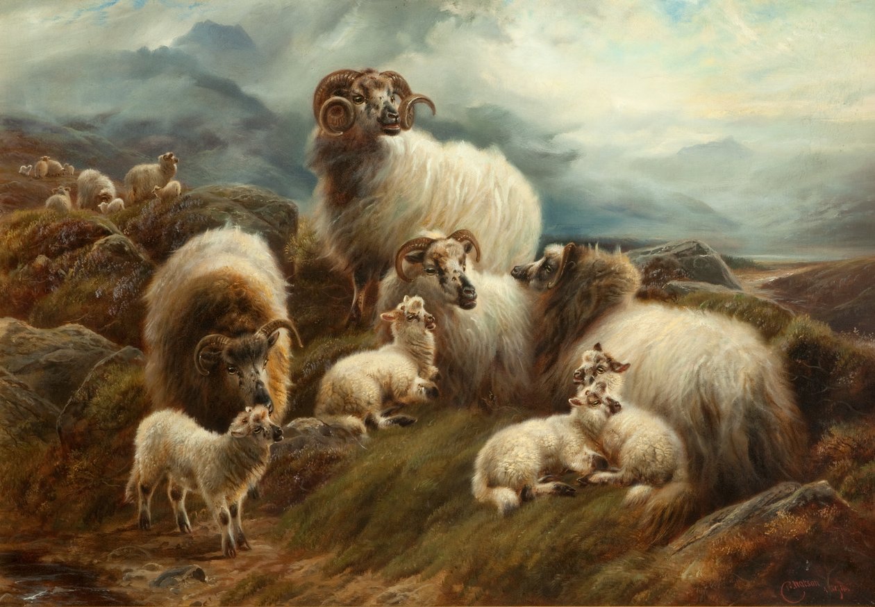 Birkák a tájban, 1894 alkotó: Robert Watson